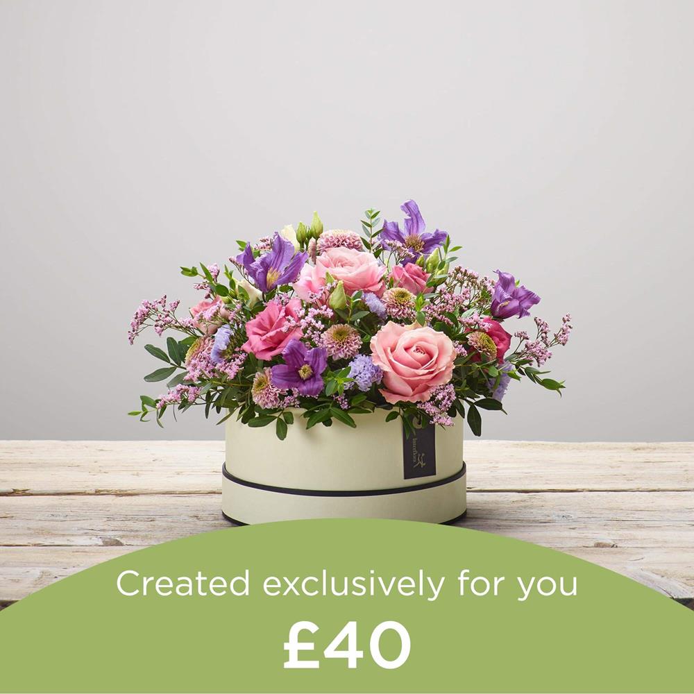 Pink Hatbox Arrangement