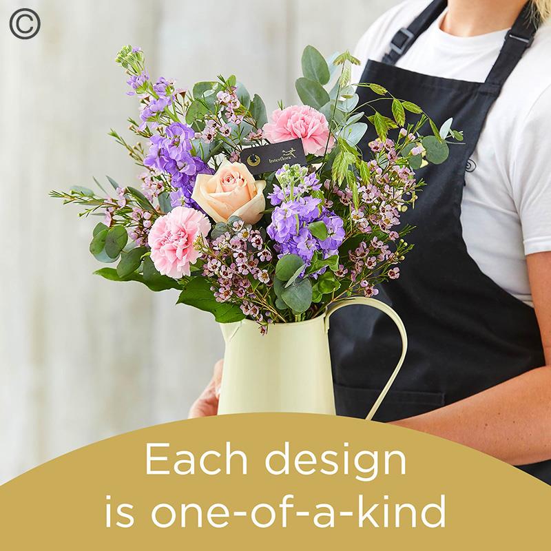 Pastel Hand Tied In A Vase
