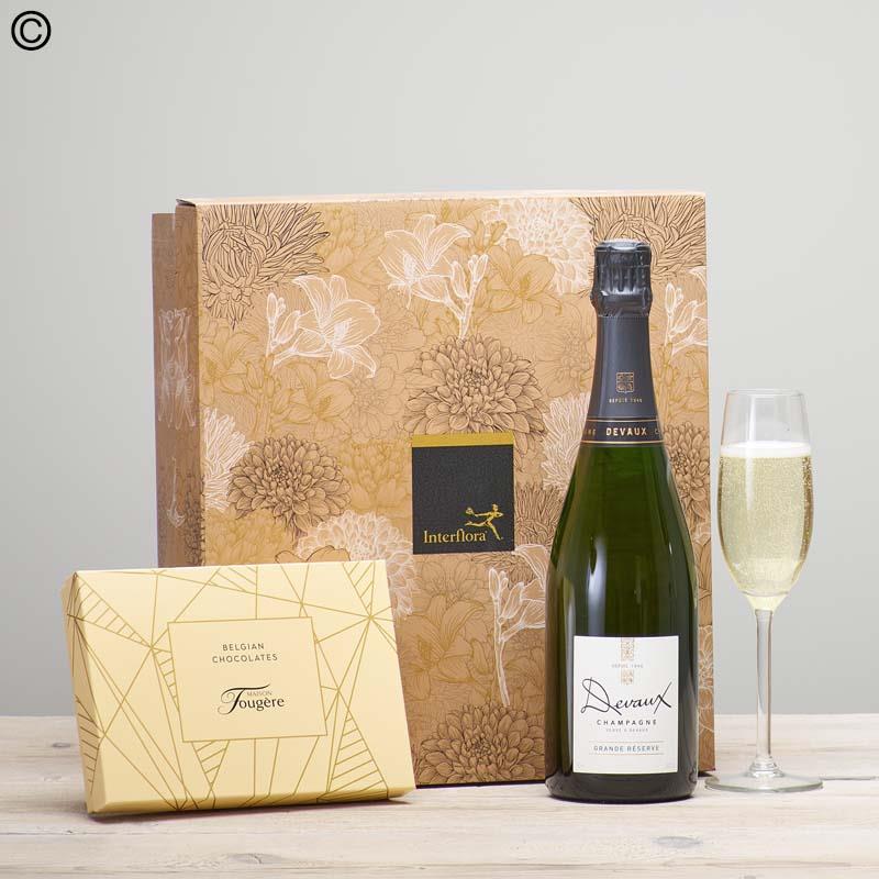 Champagne & Belgian Chocolates Gift Set