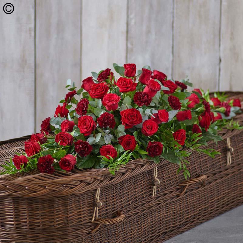 Rose and Carnation Casket Spray