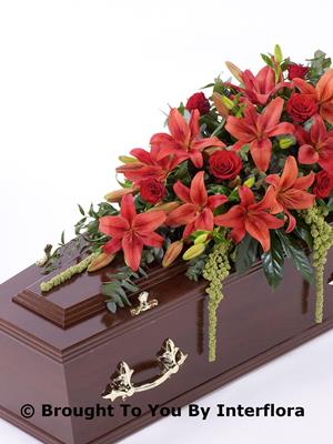 Lily and Rose Casket Spray