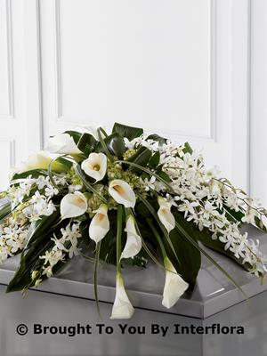 Calla Lily and Orchid Casket Spray