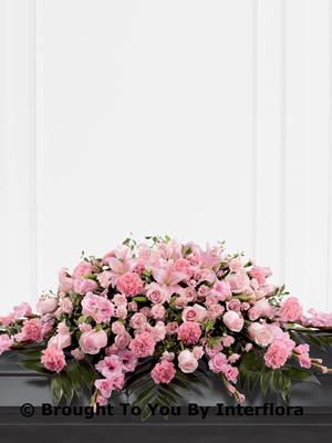 Mixed Casket Spray - Pink